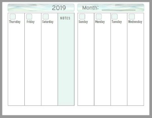 Free printable weekly planner pages for 2019