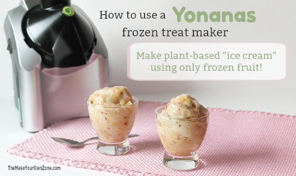 plant-based ice cream made with a Yonanas frozen treat maker