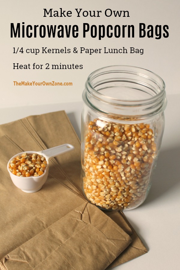 Make your own homemade microwave popcorn bags