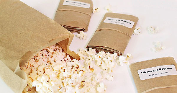 homemade microwave popcorn bags