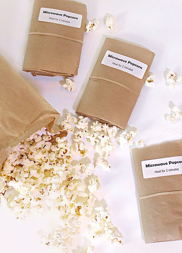 homemade microwave popcorn bags