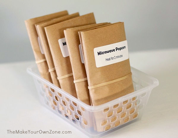 homemade microwave popcorn bags