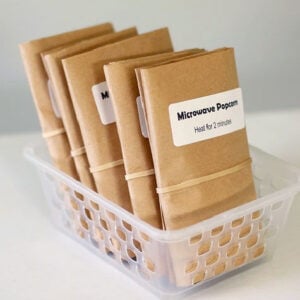 homemade microwave popcorn bags