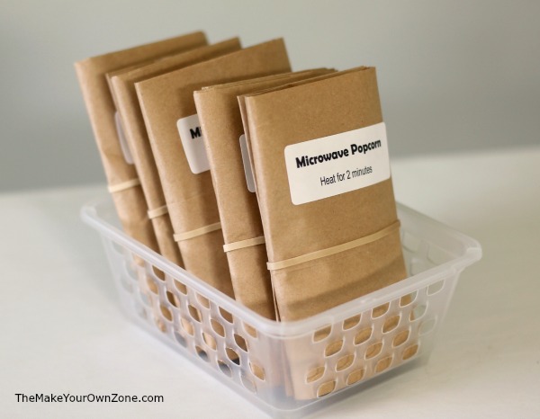 Homemade Microwave Popcorn Bags