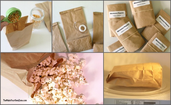 How to make homemade microwave popcorn bags