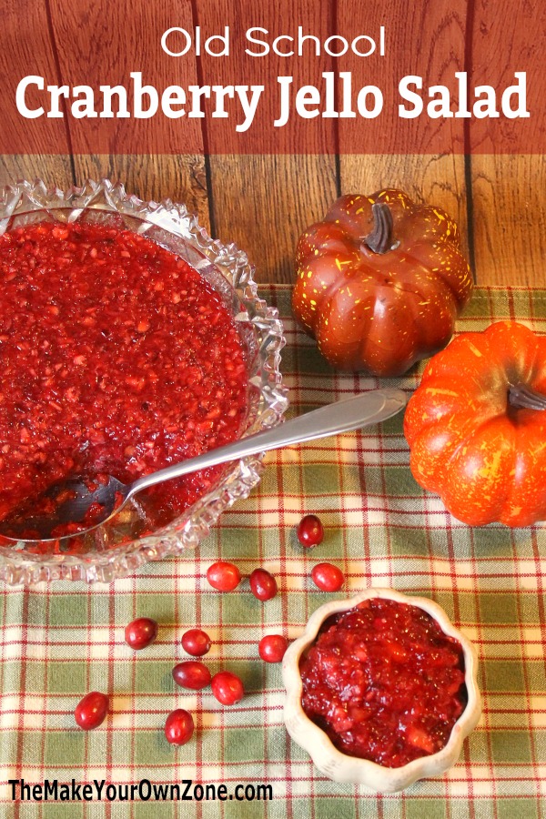 A favorite family recipe for three generations, this cranberry jello salad is a perfect side dish for fall family gatherings.