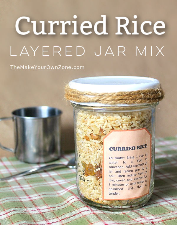 A jar mix of curried rice