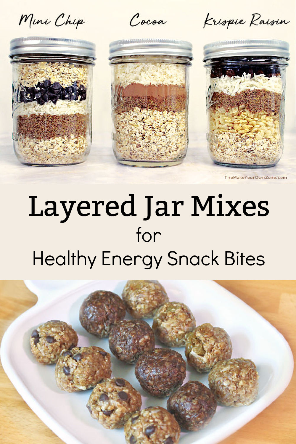 jar mixes for healthy energy snack bites