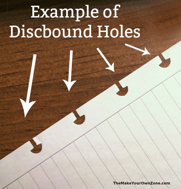 make your own discbound holes