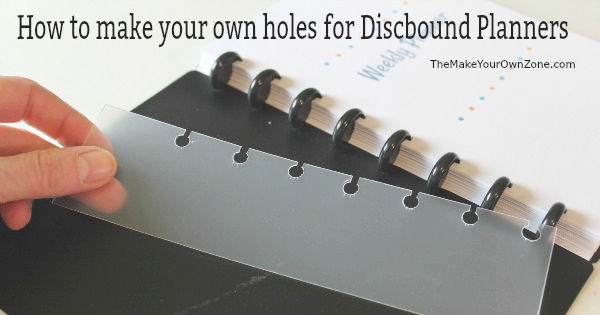 a homemade bookmark for a disc notebook