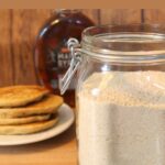 How to make homemade whole grain pancake mix. This recipe gives you quick and easy pancakes for your plant based eating!