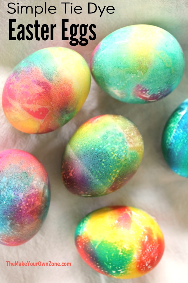 How to make tie dye Eaaster eggs with food coloring and paper toweling