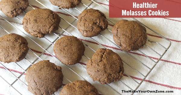 Cookies made with two healthy sweeteners, date sugar and molasses