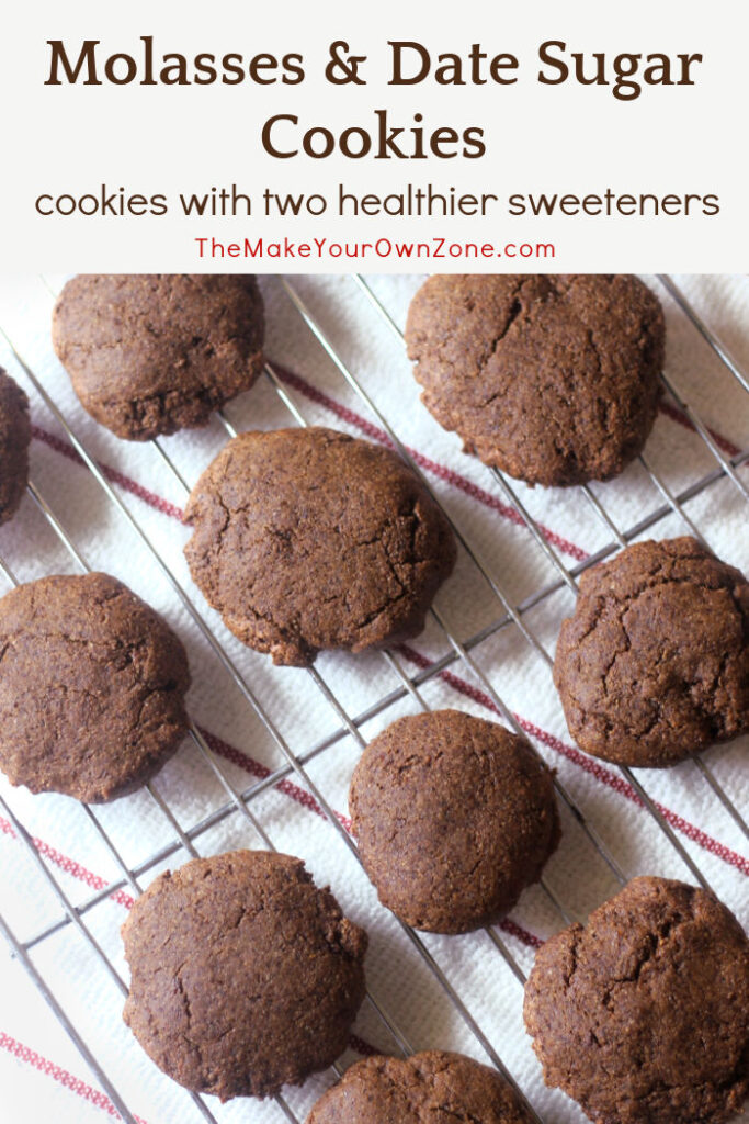homemade molasses and date sugar cookies