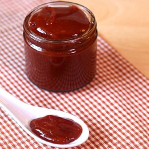 a jar of homemade BBQ sauce