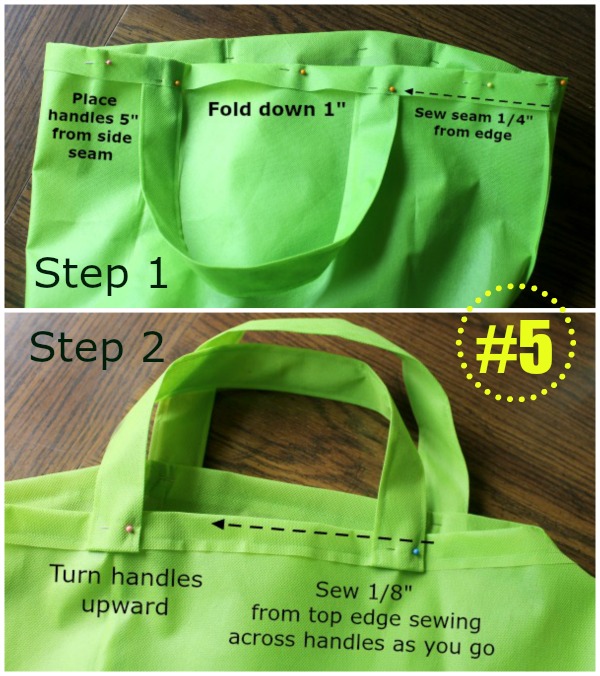 Tote Bag  Meori Reusable Bag for Crafting on the Go, Folds Up Easily