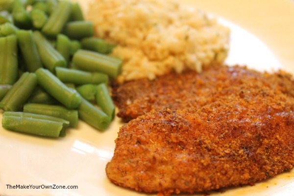 Homemade crumb coating for baked tilapia