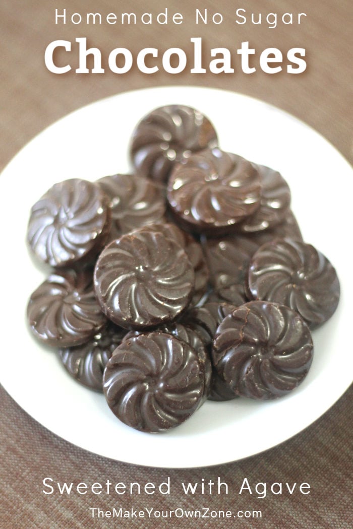 homemade chocolates made with agave