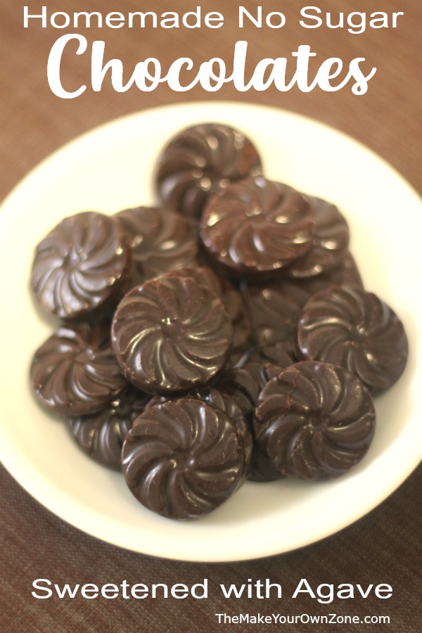 How to make no sugar chocolate sweetened with agave
