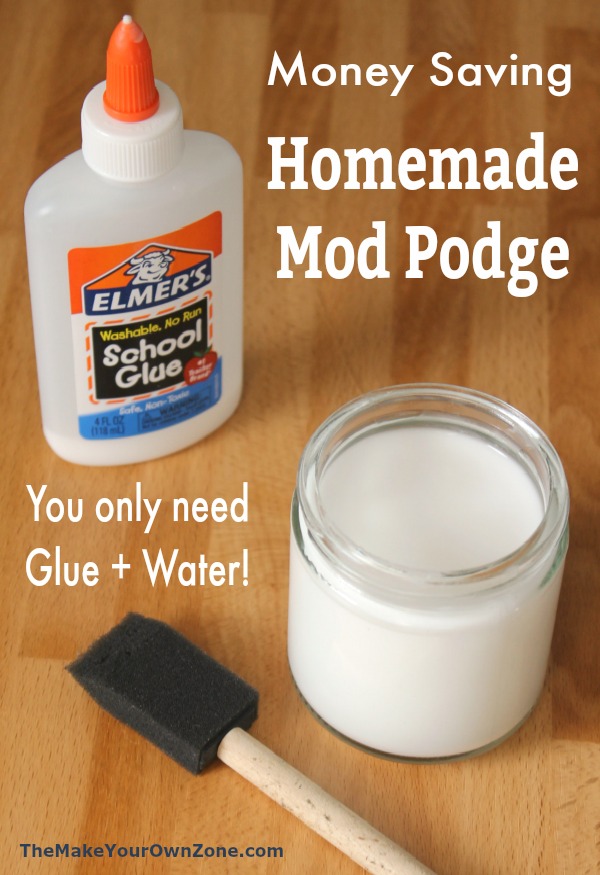 make your own Mod Podge using glue and water