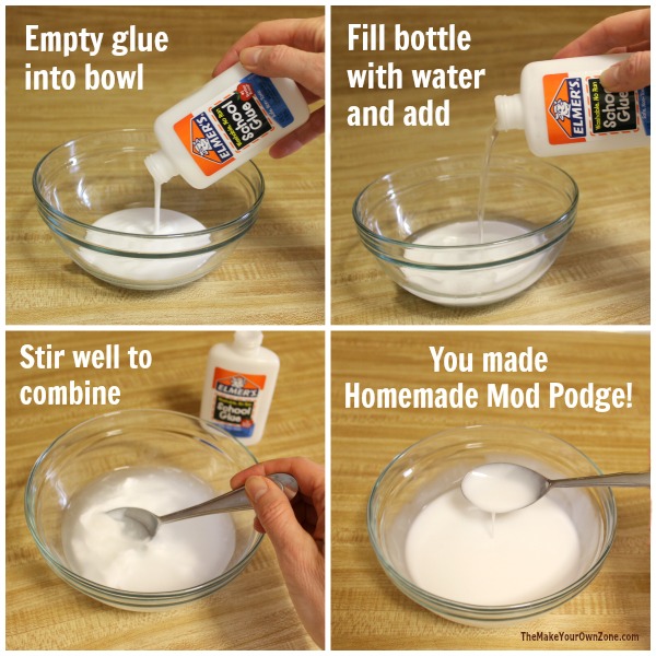How to make homemade Mod Podge using glue and water