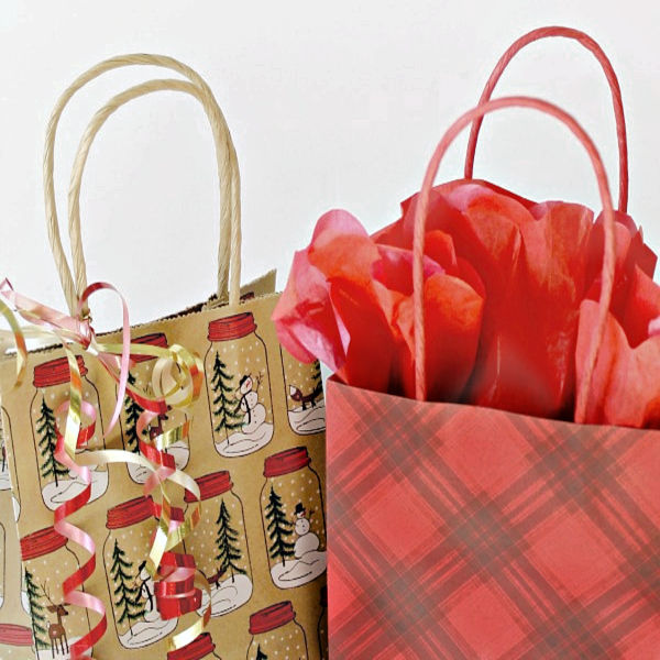 Christmas gift bags for a gift exchange