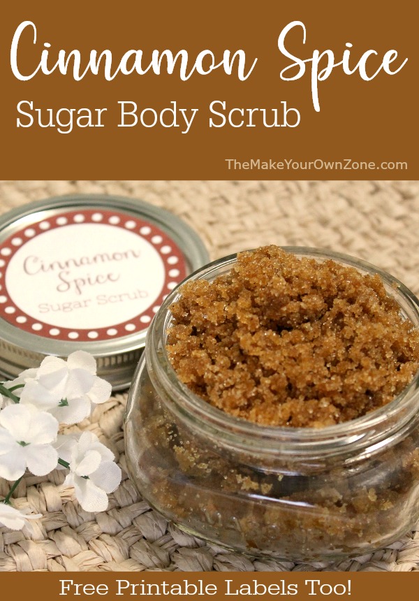 Make your own body scrub using sugar and cinnamon