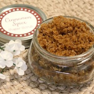 homemade brown sugar scrub with cinnamon