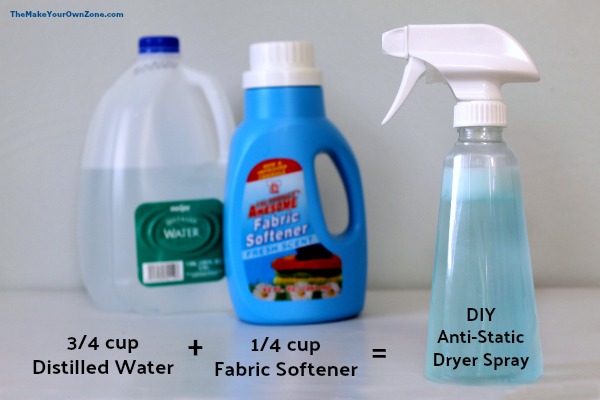 How To Reduce Static in the dryer with a homemade spray