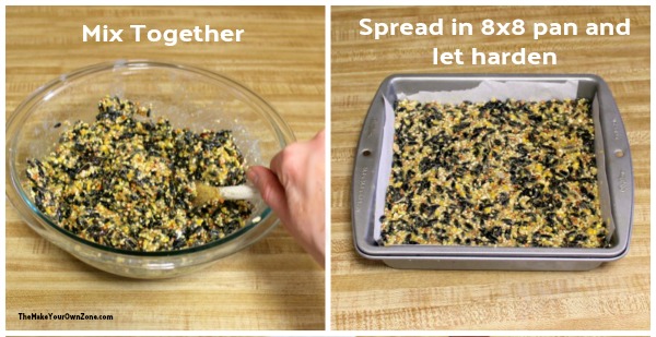 Make your own birdseed cakes