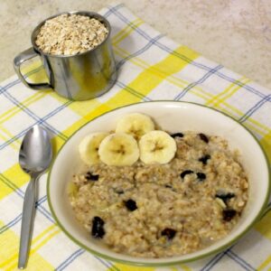 plant based oatmeal breakfast