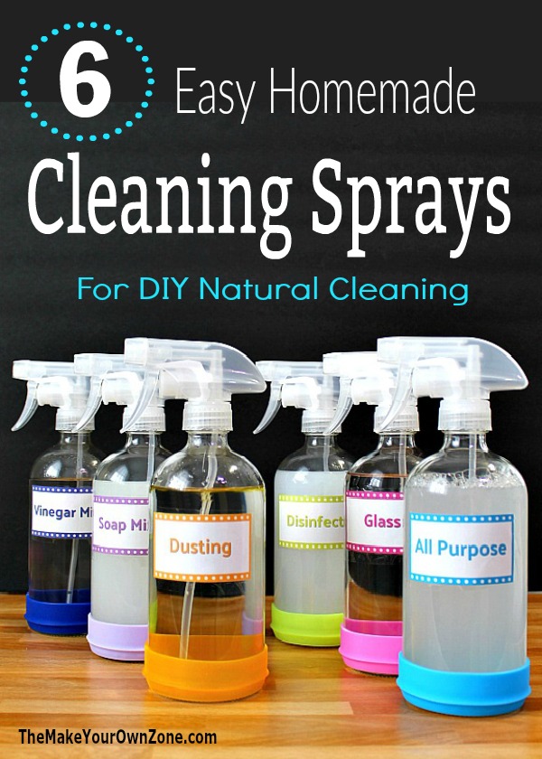 How to make 6 different homemade cleaning sprays