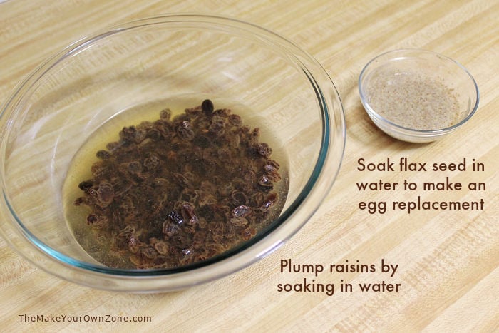 ingredients for raisin quick bread