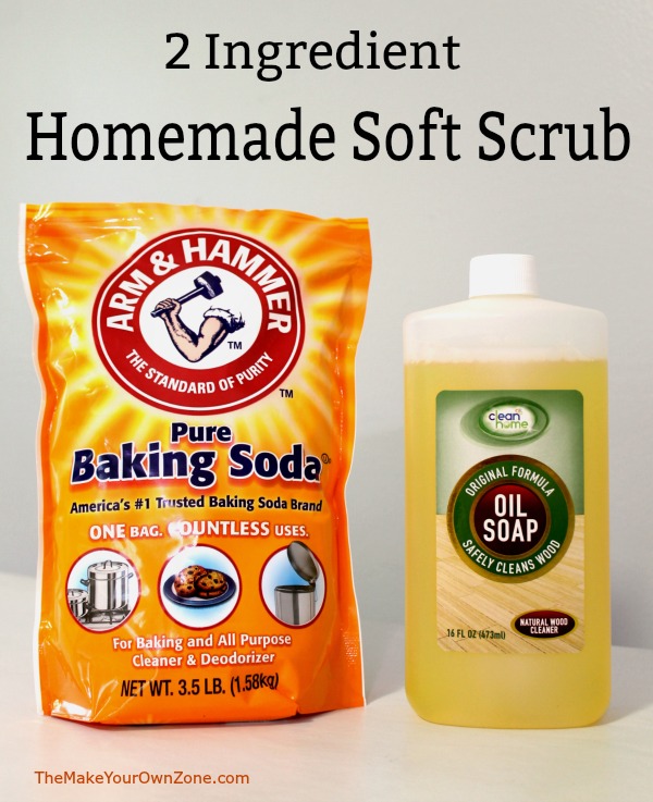 Ingredients for homemade soft scrub