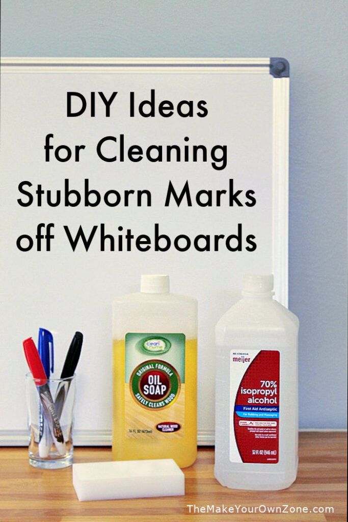 cleaning stubborn marks off a whiteboard