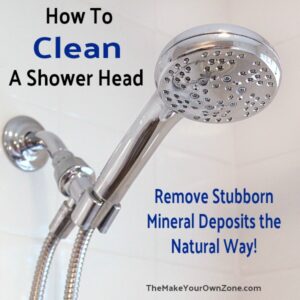 remove mineral deposits from a shower head