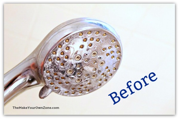 How to clean a dirty shower head and remove mineral build up