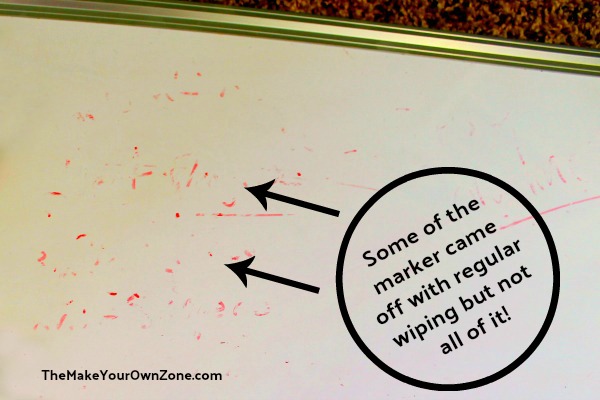How to clean stubborn marks off a whiteboard