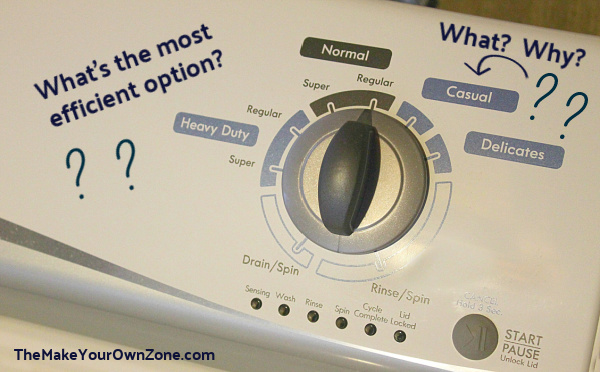 settings on a washing machine