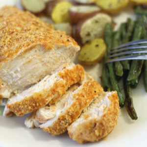 chicken made with homemade shake & bake mix