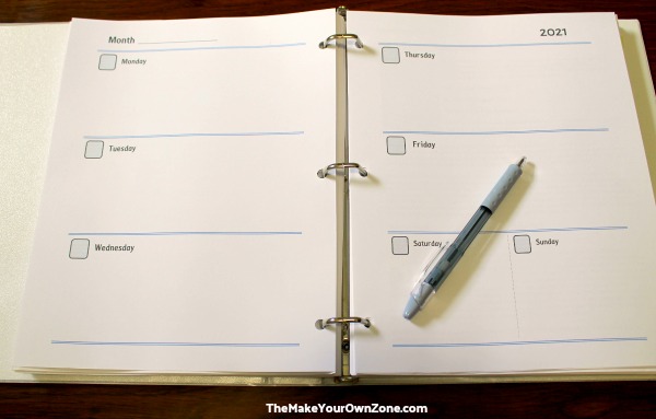printable planner pages