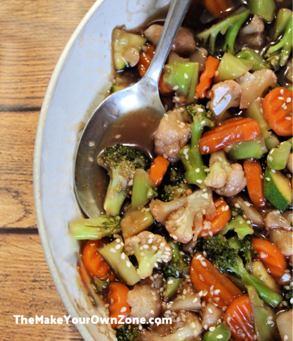 Teriyaki Stir Fry in a skillet