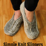 Homemade knit slippers