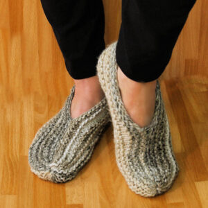 homemade knit slippers