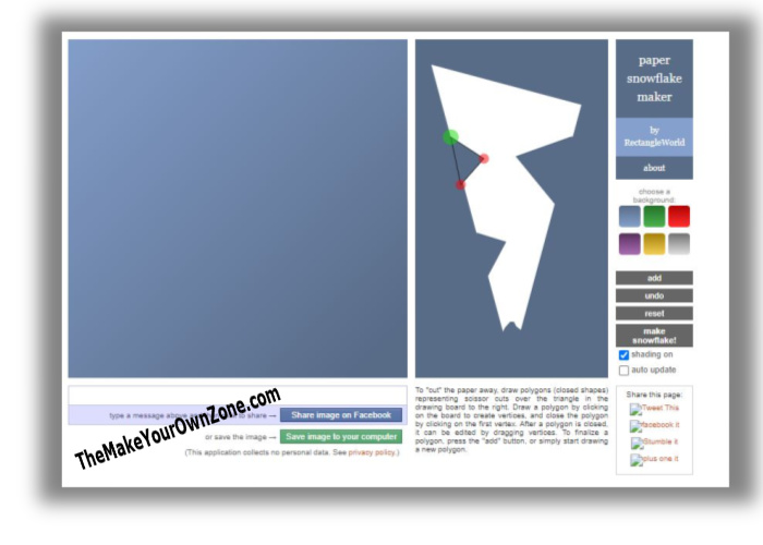 paper snowflake generator how to make a virtual snowflake online