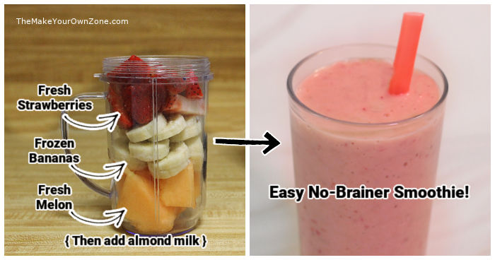 example of ingredients used to make a simple smoothie