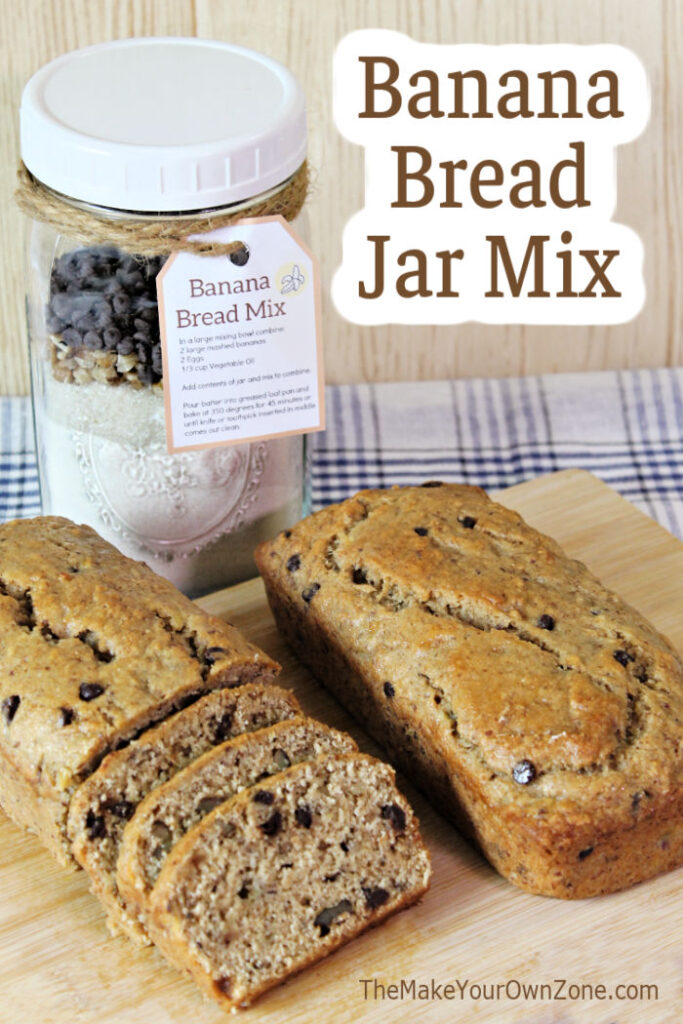 banana bread mix in a jar