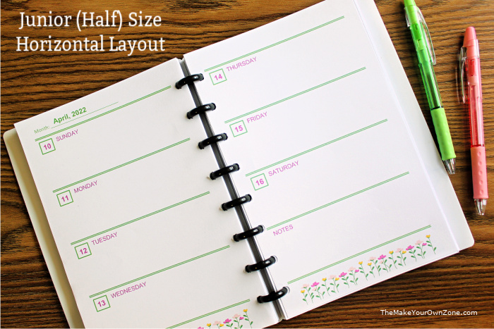 free printable planner pages for disc bound notebooks