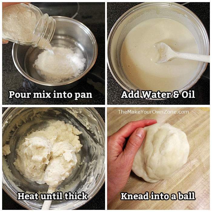 Steps for making your own homemade play dough