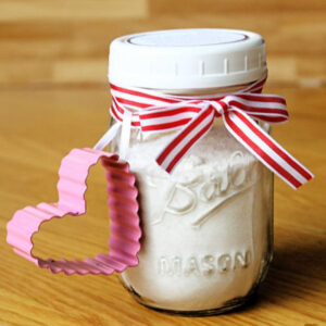 A jar mix to make homemade play dough